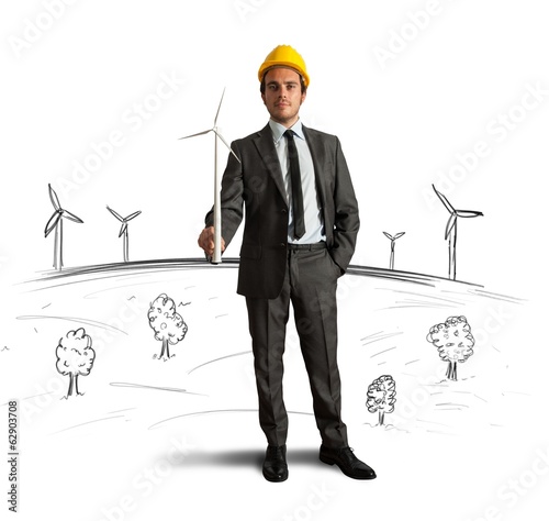 Photo: Wind turbine energy project Wind turbine energy project