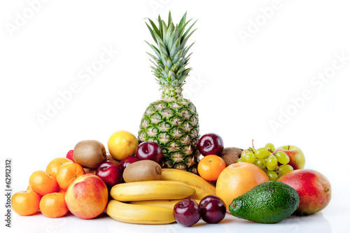 Photo: fruits isolated on a white background fruits isolated on a white background