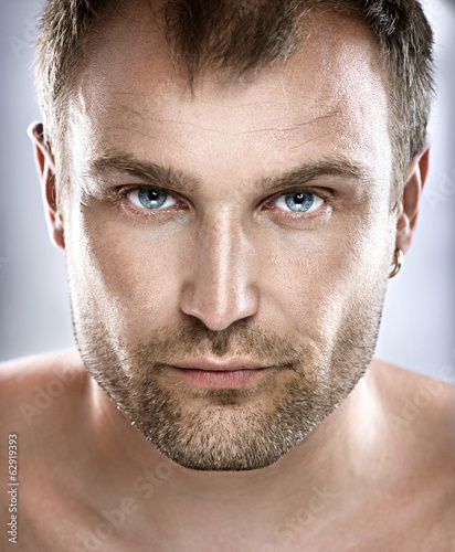 Photo: Handsome Man Portrait. Face. Guy Closeup Handsome Man Portrait. Face. Guy Closeup