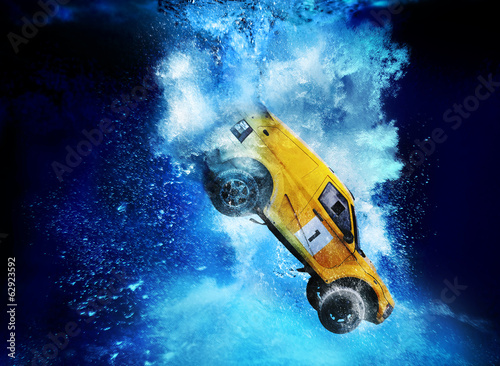 Photo: sinking rally car sinking rally car