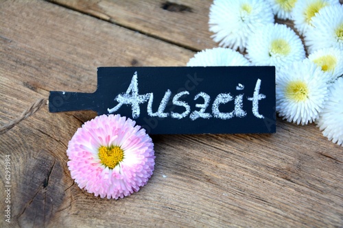 Photo: Auszeit- Tafel mit Text Auszeit- Tafel mit Text