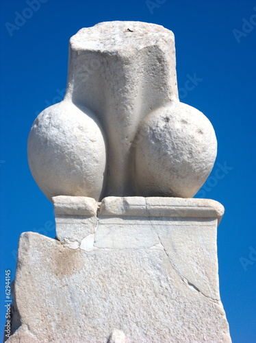 Photo: Penis statue in Delos,Greece Penis statue in Delos,Greece
