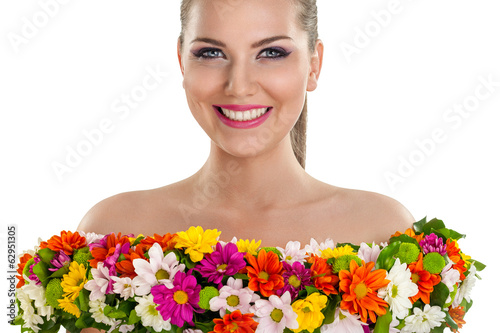 Photo: Woman in dress of flower Woman in dress of flower