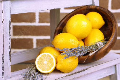 Photo: Still life with fresh lemons and lavender Still life with fresh lemons and lavender