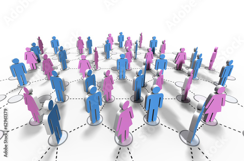 Illustration: community network - relationship between girls and boys community network - relationship between girls and boys
