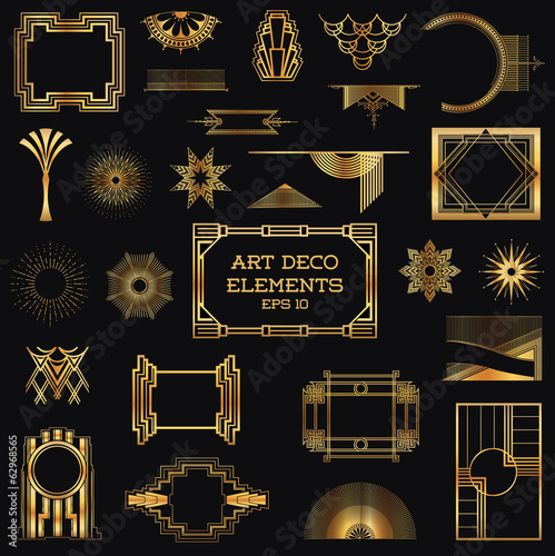 Vector: Art Deco Vintage Frames and Design Elements Art Deco Vintage Frames and Design Elements