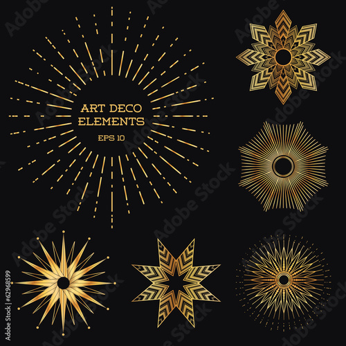 Vector: Art Deco Vintage frames and design elements Art Deco Vintage frames and design elements