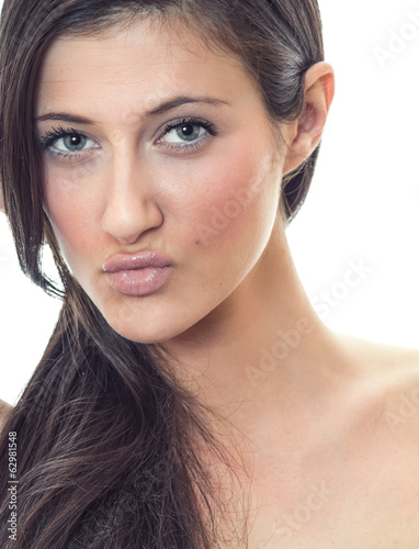 Photo: Close-up young beauty woman Close-up young beauty woman