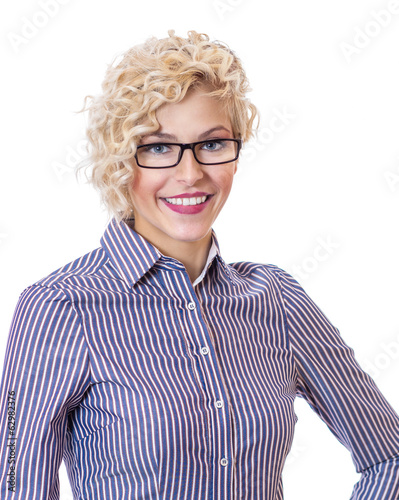 Photo: Smile cheerful young formal woman Smile cheerful young formal woman