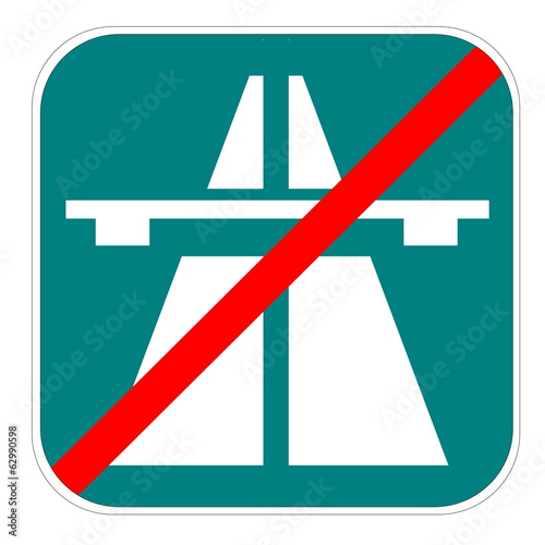 Illustration: Swiss highway end icon Swiss highway end icon