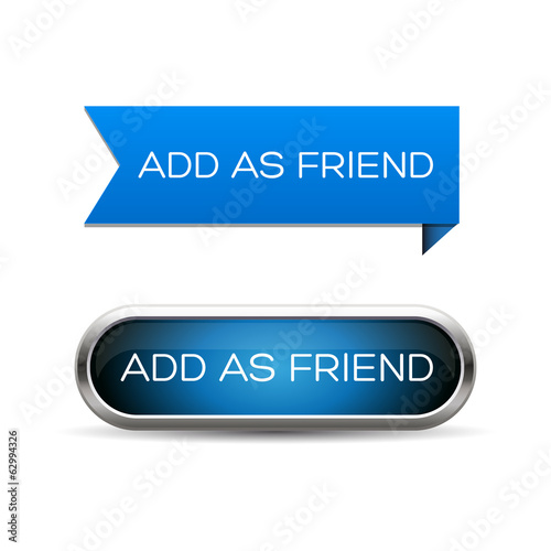 Vector: Add as friend - social site button Add as friend - social site button