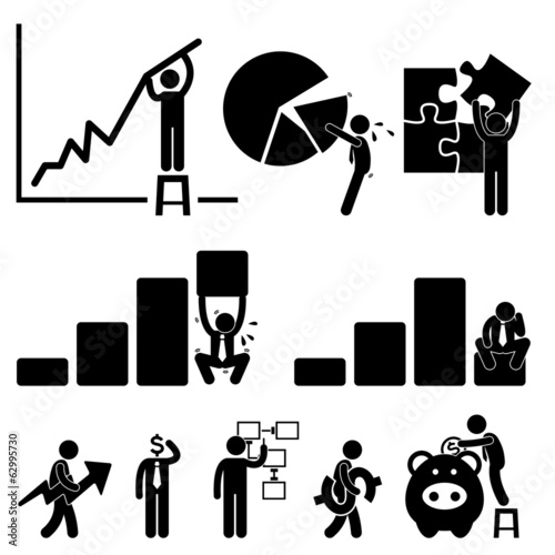 Vector: Business Finance Chart Employee Worker Businessman Business Finance Chart Employee Worker Businessman
