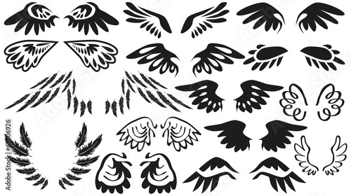 Vector: icons wings icons wings