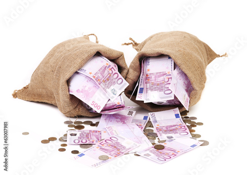 Photo: Two bags with much money Two bags with much money