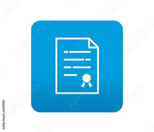 Illustration: Etiqueta tipo app azul simbolo certificacion Etiqueta tipo app azul simbolo certificacion