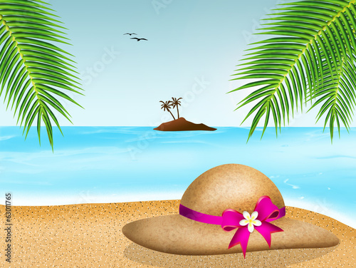 Illustration: beach hat beach hat
