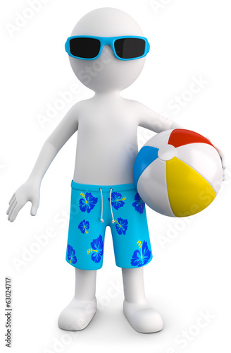 Illustration: Männchen Beachboy Männchen Beachboy