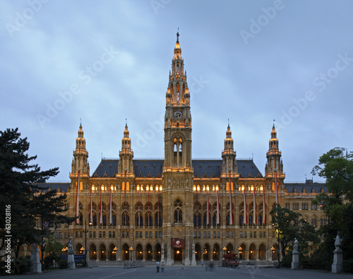 Photo: Town Hall (Rathaus) in Vienna. Austria Town Hall (Rathaus) in Vienna. Austria
