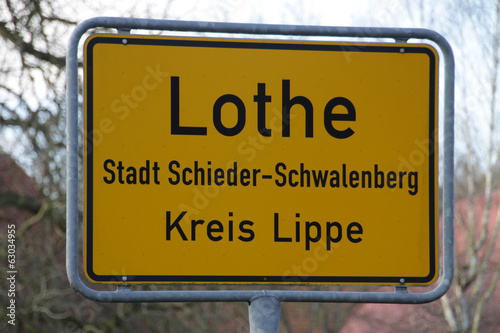 Photo: Ortsschild Lothe Ortsschild Lothe