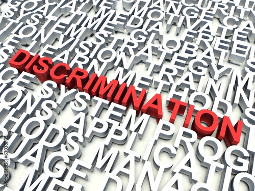 Illustration: Word discrimination in red. Keyword concept. Word discrimination in red. Keyword concept.