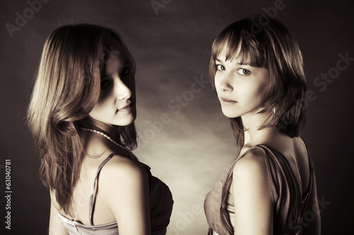Photo: Two young beautiful women Two young beautiful women