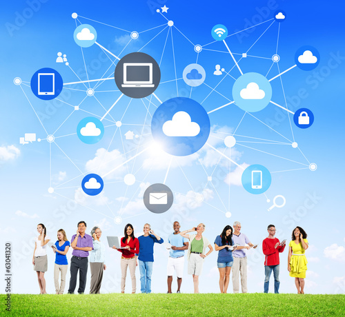 Photo: Multi-Ethnic People Social Networking Multi-Ethnic People Social Networking
