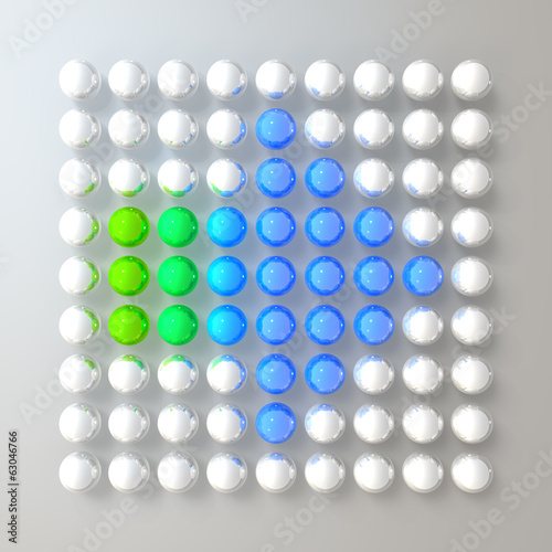 Illustration: Icon of right made with ball Icon of right made with ball