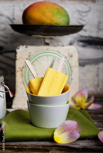 Photo: Mango eis, Mangoeis, Eis, Mango Mango eis, Mangoeis, Eis, Mango