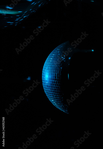Photo: Colorful disco ball in a nightclub Colorful disco ball in a nightclub