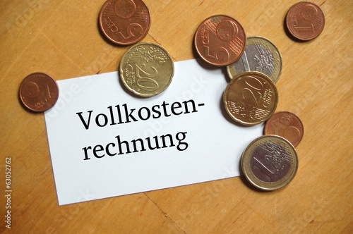 Photo: Vollkostenrechnung Vollkostenrechnung