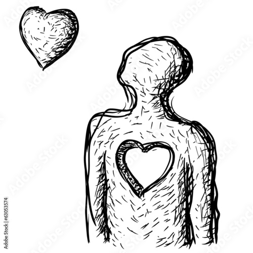 Vector: il cuore si distacca il cuore si distacca