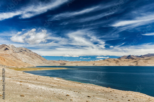 Photo: Tso Moriri lake in Himalayas, Ladakh, India Tso Moriri lake in Himalayas, Ladakh, India