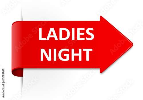 Vector: Schild rot Ladies Night Schild rot Ladies Night