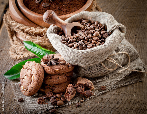 Photo: Chocolate chip cookies and coffee Chocolate chip cookies and coffee