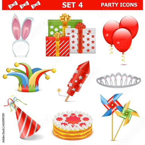 Vector: Vector Party Icons Set 4 Vector Party Icons Set 4