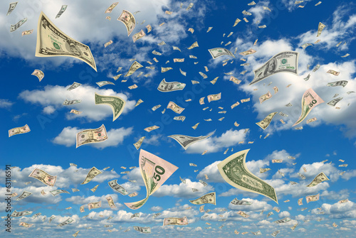 Photo: Money in the sky. Money in the sky.