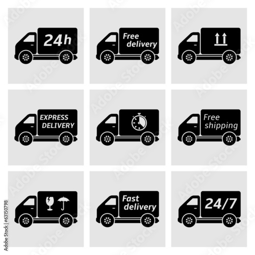 Vector: Delivery car icons Delivery car icons