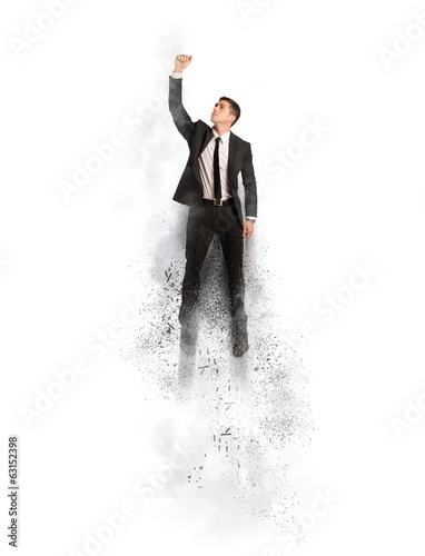 Photo: Flying Super hero businessman Flying Super hero businessman