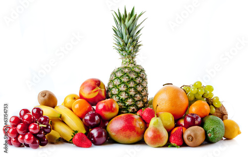 Photo: fruits isolated on a white background fruits isolated on a white background