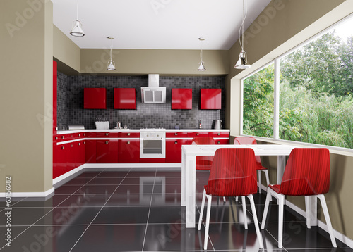 Illustration: Modern kitchen interior Modern kitchen interior