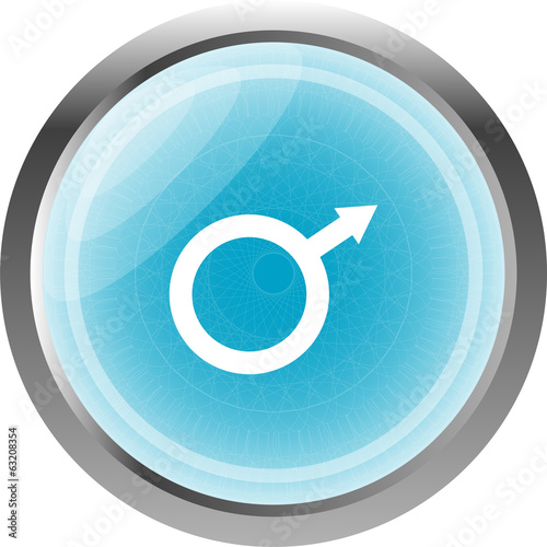 Illustration: sex blue web glossy icon isolated on white sex blue web glossy icon isolated on white