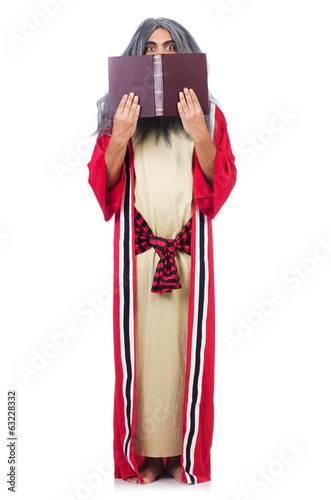 Photo: Old wizard isolated on the white background Old wizard isolated on the white background