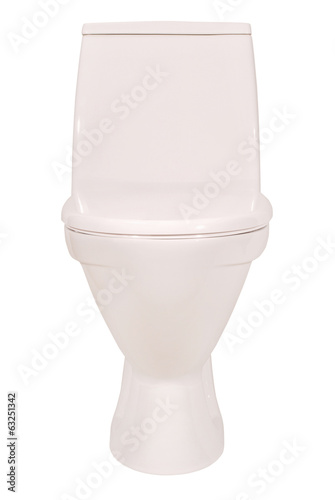 Photo: White toilet bowl (Clipping path) White toilet bowl (Clipping path)