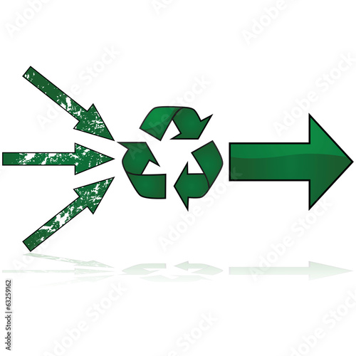 Vector: Recycling path Recycling path