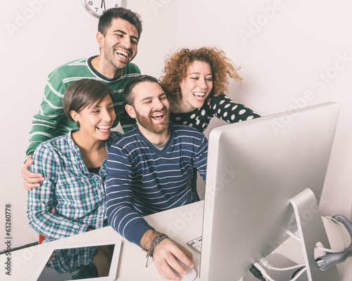 Photo: Group of Students with Computer Group of Students with Computer