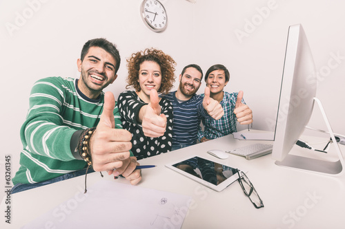 Photo: Happy Group of Friends Studying Happy Group of Friends Studying