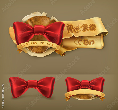 Vector: Bow tie, retro vector icon Bow tie, retro vector icon