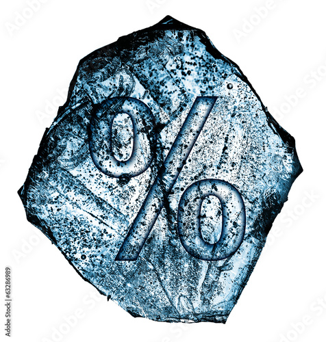 Photo: frozen percentage symbol frozen percentage symbol