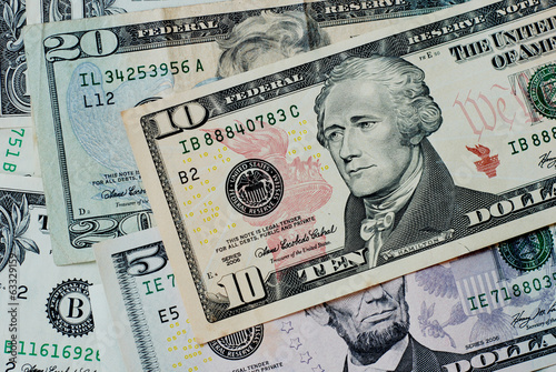 Photo: US. dollar bills. US. dollar bills.