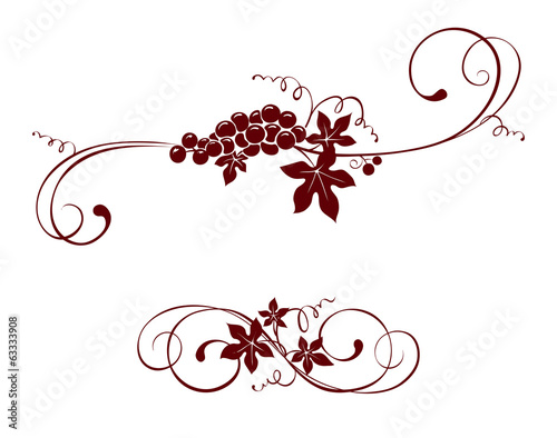 Vintage design element -- grape